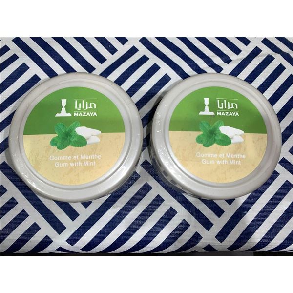 lot of 2 herbal mazaya natural gum with mint molasses