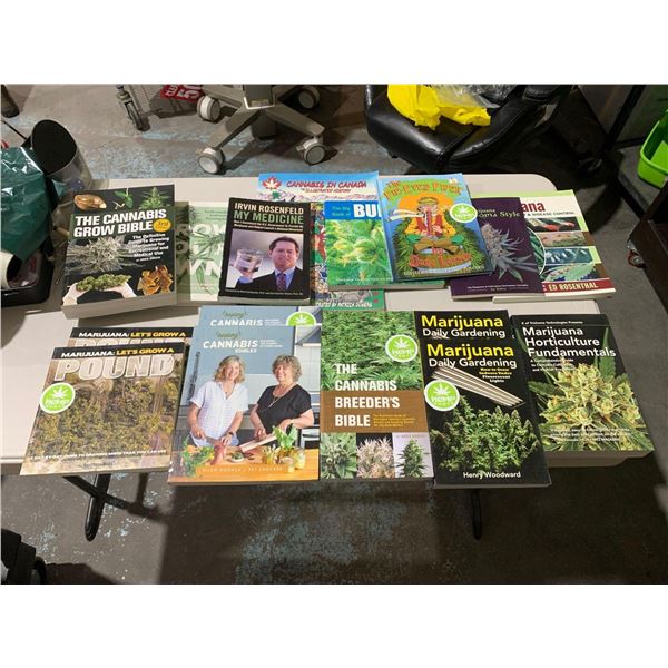 Mixed lot of cannabis books
