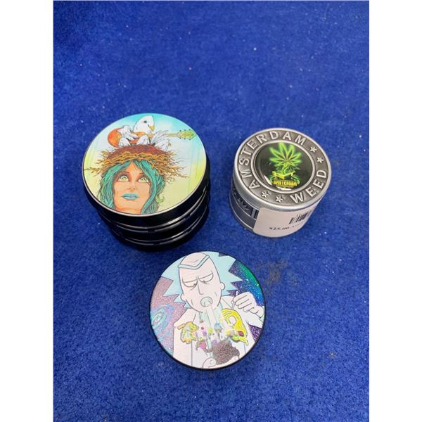 Lot of 3 herb grinders