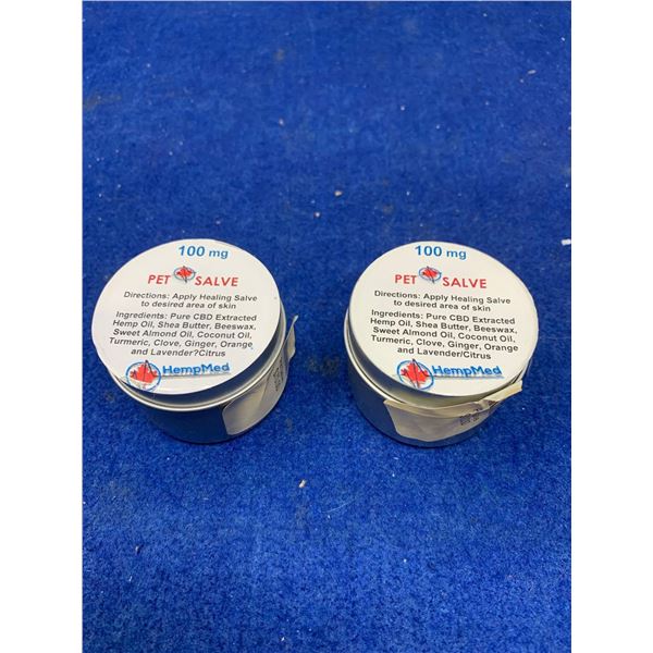 lot of 2 hemp med pet salve healing ointment