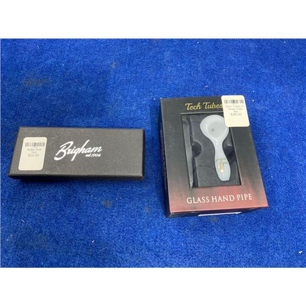 Lot of 2 pipes glass and bullet pipe