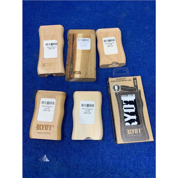 Lot of 6 wooden dugouts