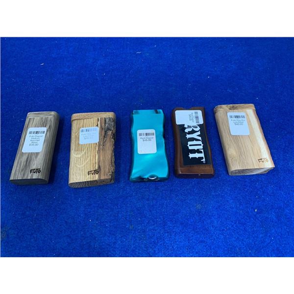 Lot of 5 wooden dugouts