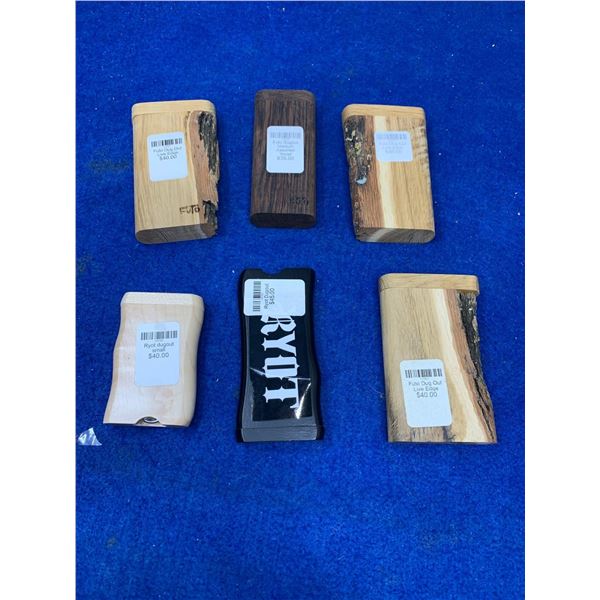 lot of 6 wooden dugouts