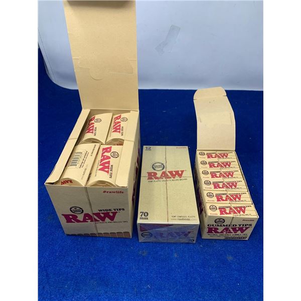 Mixed lot of RAW tips and rolling papers