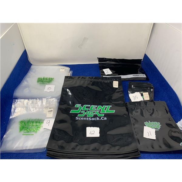 Mixed lot of scent sack zip bags