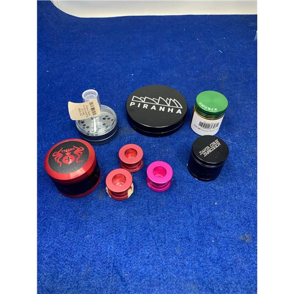 Lot of 5 grinders and 3 spacers