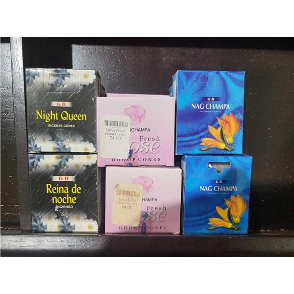 Mixed lot of incense cones