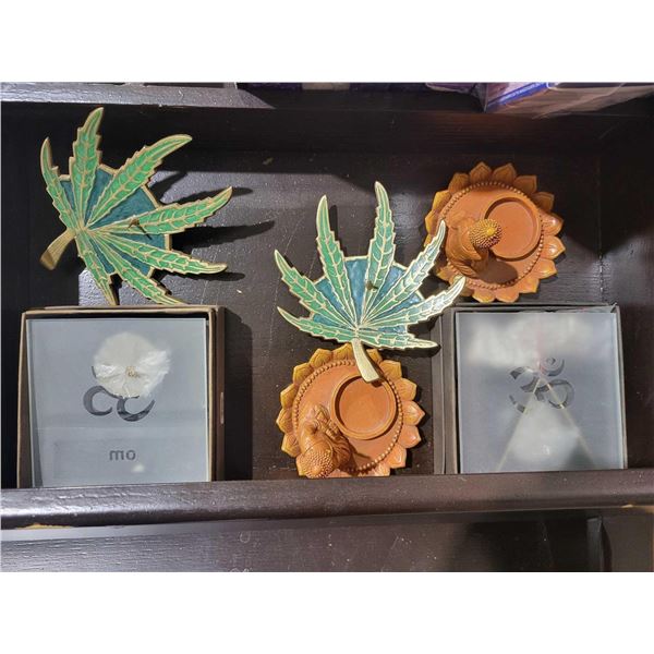 mixed lot of incense holders