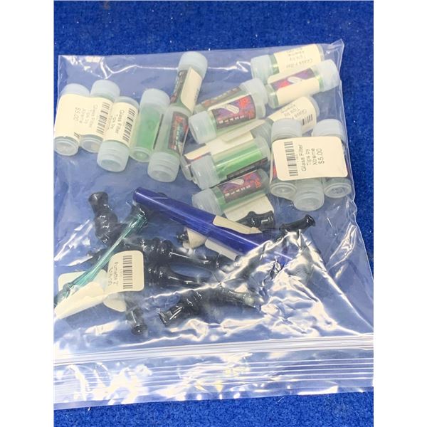 Mixed lot of glass filter tips and fumettes