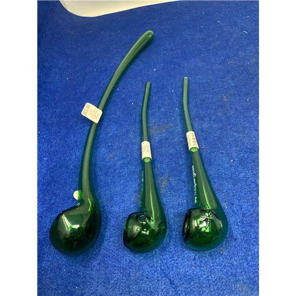 Lot of 3 glass pipes