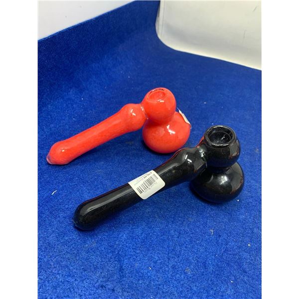 Lot of 2 glass pipes