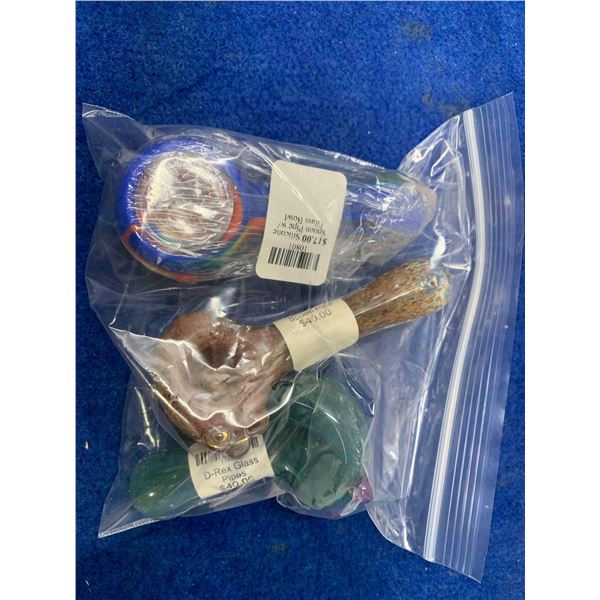 lot of 3 glass pipes