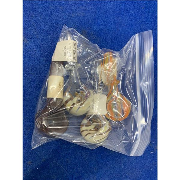 Lot of 4 glass pipes