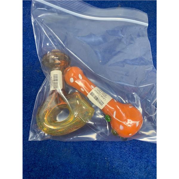 Lot of 2 glass pipes