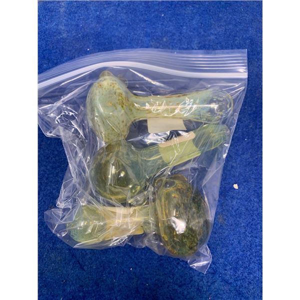 Lot of 3 glass pipes