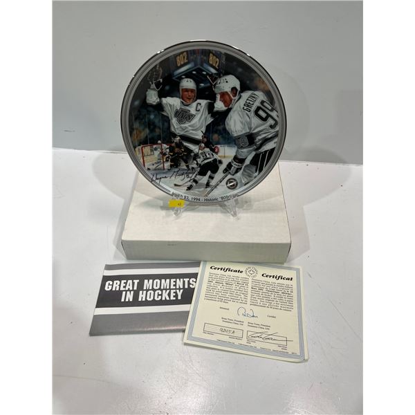 Greatest Moment is Hockey Collectors Plate "March 23,1994 - Historic 802nd"
