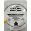 Image 2 : Greatest Moment is Hockey Collectors Plate "March 23,1994 - Historic 802nd"