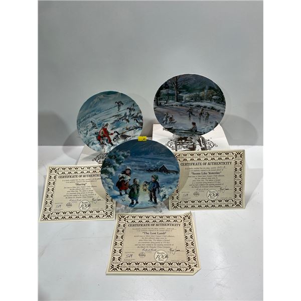 Nature's Child by Mimi Jobe Collectors Plates #1-3