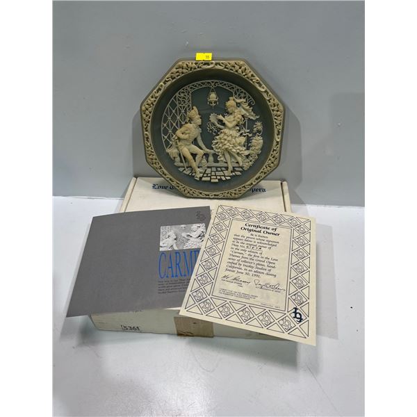 Love Themes from the Grand Opera Collectors Plate "Carmen" Original Box and Paperwork