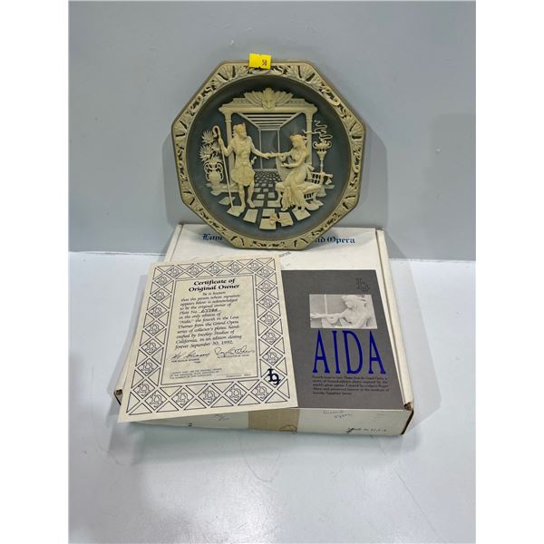 Love Themes from the Grand Opera Collectors Plate "Aida" Original Box and Paperwork
