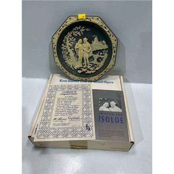 Love Themes from the Grand Opera Collectors Plate "Tristan and Isolde" Original Box and Paperwork