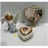 Image 1 : Collection of Decorative  Porcelain Items, Wall Hanging, Princess Diana Music Box and Figurine