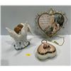 Image 2 : Collection of Decorative  Porcelain Items, Wall Hanging, Princess Diana Music Box and Figurine