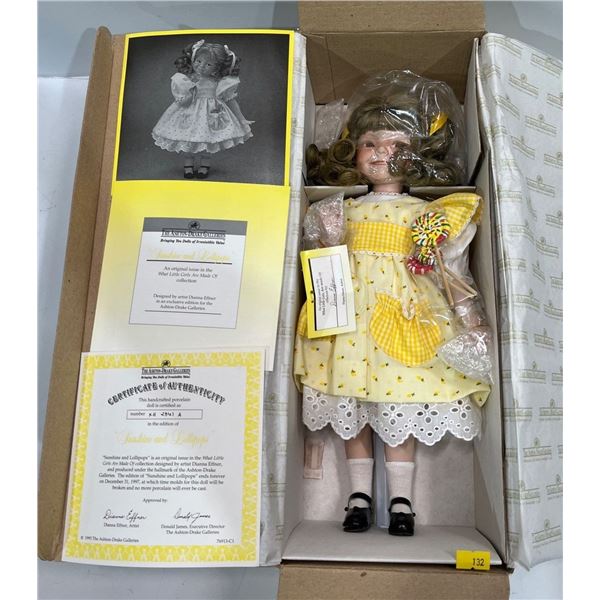 1995 Ashton Drake "Sunshine And Lollipops" Dianna Effner Porcelain Doll NEW in Box