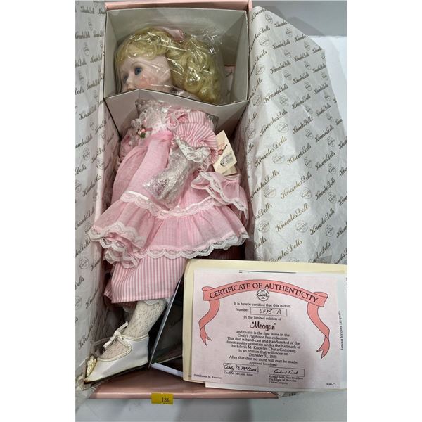 Ashton Drake Galleries Handcrafted Porcelain Doll "Meagan" NEW in Box