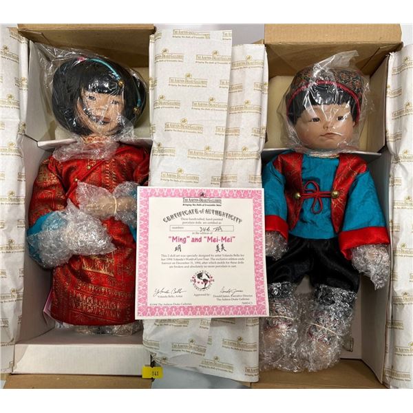 Ashton Drake Galleries Handcrafted Porcelain Doll "Ming & Mei-Mei" NEW in Box