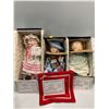 Image 1 : Yolanda's Picture Perfect Babies Porcelain Dolls 14H "Sarah" "Amanda" and "Jessica" New in Box
