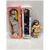 Image 1 : Collection of Three Indigenous Porcelain Dolls 22H and 14H