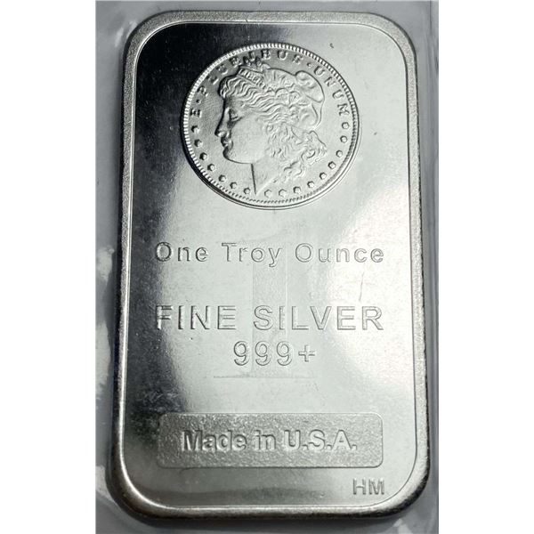 Highland Mint Morgan Design 1 ozt .999 Silver Bar