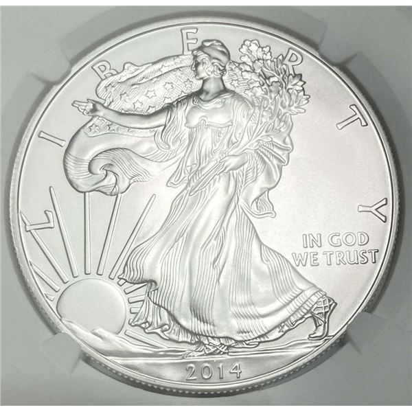 2014(S) American Silver Eagle NGC MS70 Early Releases