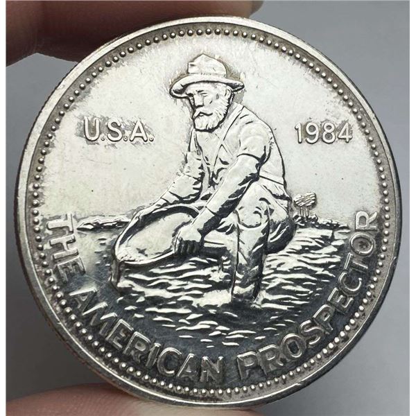 1984 Engelhard The American Prospector Proof 1 ozt .999 Silver