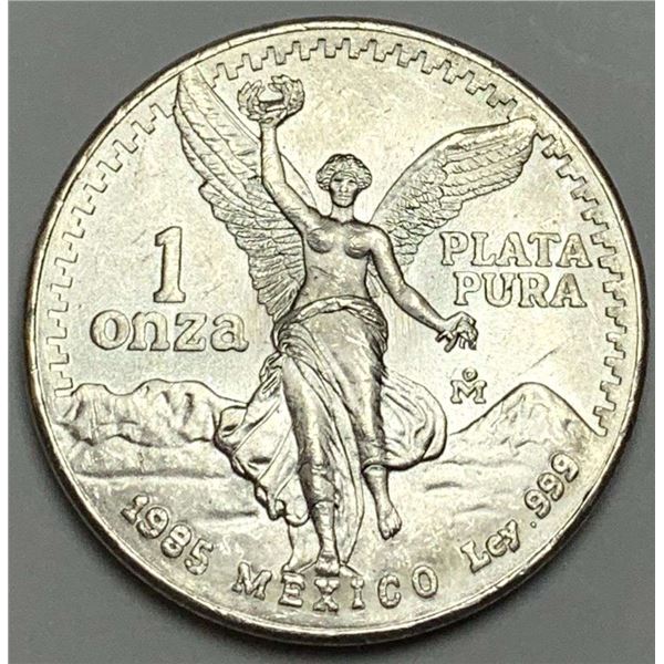 1985 Mexican Libertad 1 ozt .999 Silver