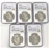 Image 1 : (5) 1887 Morgan Silver Dollar NGC MS63 PL