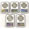 Image 2 : (5) 1887 Morgan Silver Dollar NGC MS63 PL