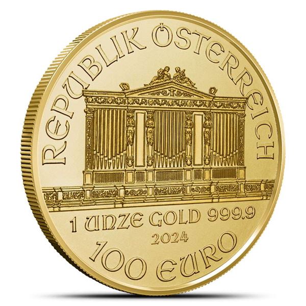 (5) 2024 Austrian Philharmonic .9999 Gold 1 ozt