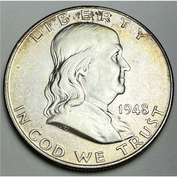 1948 Franklin Silver Half Dollar MS64 FBL
