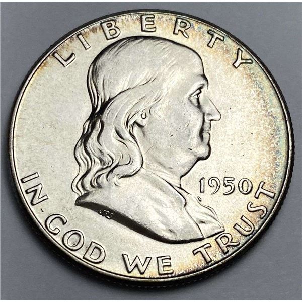 1950 Franklin Silver Half Dollar MS63