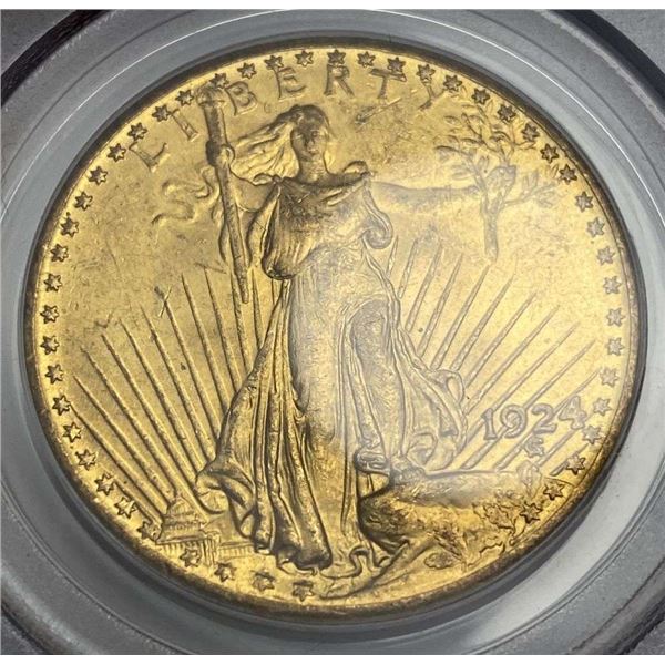 Last Minute! 1924 Gold $20 Saint Gaudens PCGS MS62 OGH