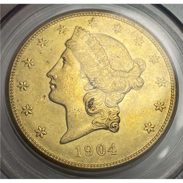 Last Minute! 1904 Gold $20 Liberty Head PCGS MS62