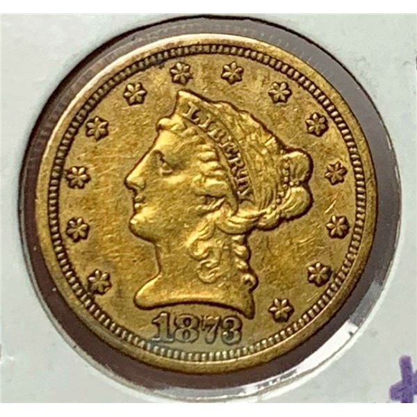 Last Minute! 1873-S Gold $2.50 Liberty Head AU53