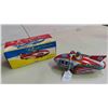 Image 1 : 1950s Rocket Racer Friction Toy 8'' L x 3'' x 3'' with Box 