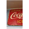 Image 2 : 1950s 'Drink CocaCola Ice Cold 7 Cents' Metal Sign 59'' x 36'' 