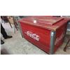 Image 1 : Painted Wood Coke Cooler with Metal Lining 40'' 