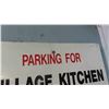 Image 2 : Metal Parking Lot Sign 'Village Kitchen Media