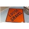 Image 1 : Loose Gravel Metal Highway Sign 36'' x 36''